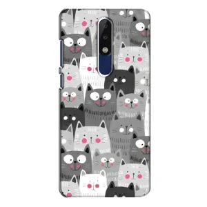 Чохли з Котиками для Nokia 5.1 Plus (X5) (VPrint) (Мальовані котики)