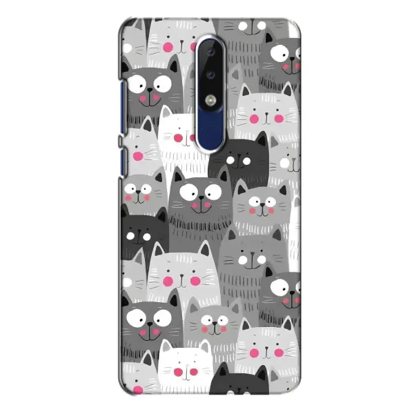 Чохол з принтом «Мальовані котики» для Nokia 5.1 Plus (X5)