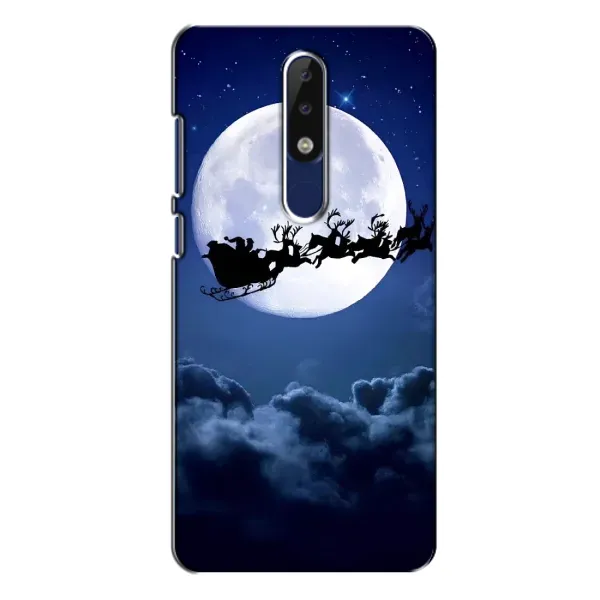Чехол с принтом «Санта - луна» для Nokia 5.1 Plus (X5)
