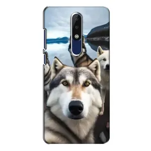 Чохол з Хаскі Nokia 5.1 Plus (X5) - (AlphaPrint) (Селфі Хаскі)