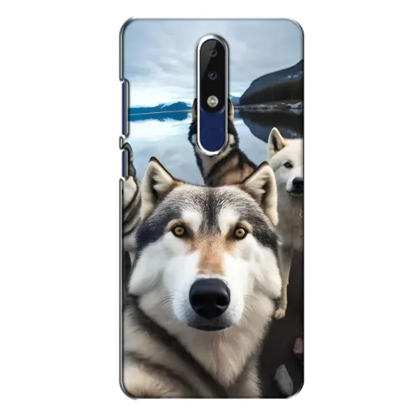Чохол з принтом «Селфі Хаскі» для Nokia 5.1 Plus (X5)