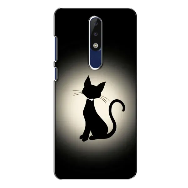 Чохол з принтом «Силует котика» для Nokia 5.1 Plus (X5)