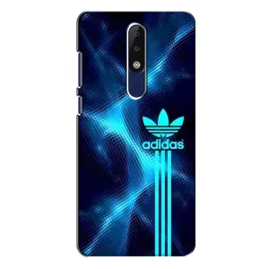 Чохли Адидас для Nokia 5.1 Plus (X5) (AlphaPrint) (Синій Адідас)