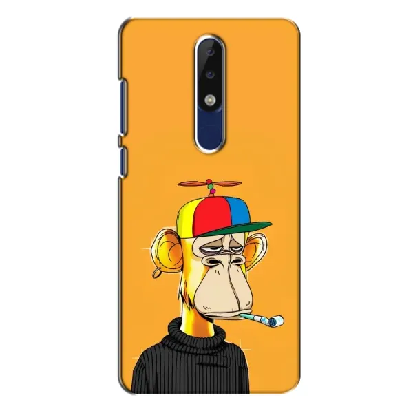 Чохол з принтом «Нудна мавпа NFT» для Nokia 5.1 Plus (X5)