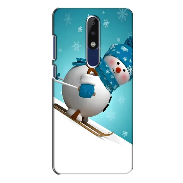 Чехол с принтом «Снеговик на лыжах» для Nokia 5.1 Plus (X5)