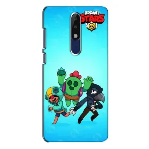 Чехлы Brawl Stars для Nokia 5.1 Plus (X5) (AlphaPrint) (Тріо героїв)