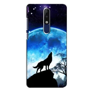 Захисні чохли для Нокіа 5.1 Плюс (Х5) (AlphaPrint) (ХІТ продаж) ВОВК (Вовк на місяць)