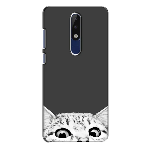 Чохол з принтом «Виглядає котик» для Nokia 5.1 Plus (X5)
