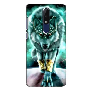 Захисні чохли для Нокіа 5.1 Плюс (Х5) (AlphaPrint) (ХІТ продаж) ВОВК (Яскравий вовк)