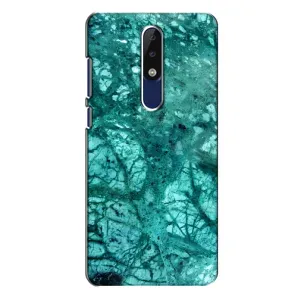 Мраморний чехол на Nokia 5.1 Plus (X5) (VPrint) (Зелений мрамор)