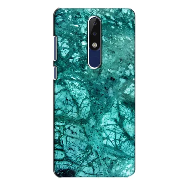 Чохол з принтом «Зелений мрамор» для Nokia 5.1 Plus (X5)