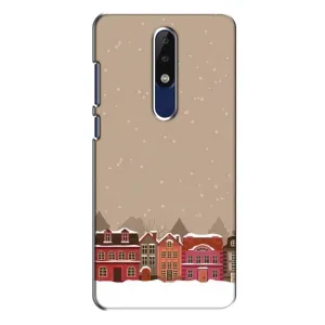 Новогодние, Праздничные Чехлы для Nokia 5.1 Plus (X5) - 2024 год (Зимний город)