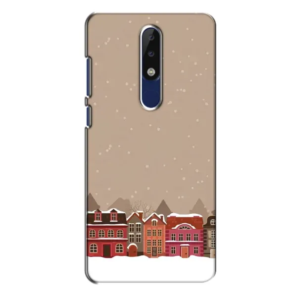 Чохол з принтом «Зимове місто» для Nokia 5.1 Plus (X5)