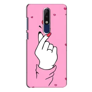 Чохол з принтом для Nokia 5.1 Plus (X5) (AlphaPrint - Знак сердечка) (Знак Love)