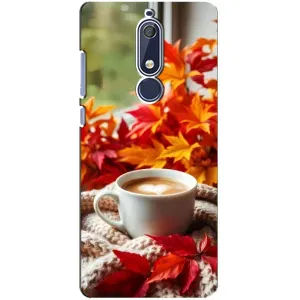 Чехол с уникальным дизайном «Осень с кофе» для Nokia 5 2018, 5.1