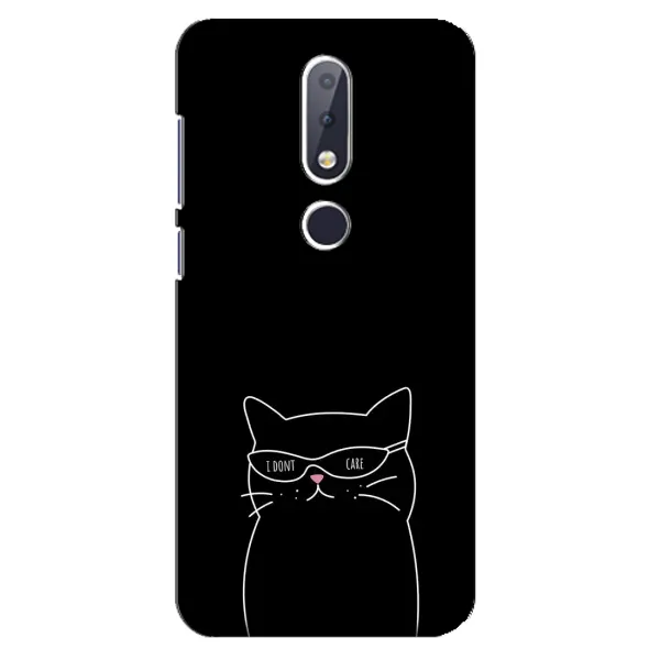 Чохол з принтом «Байдужий кіт» для Nokia 6.1 Plus