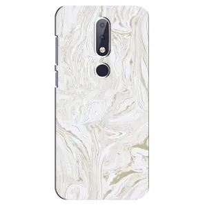 Мраморний чехол на Nokia 6.1 Plus (VPrint) (Білий мрамор)