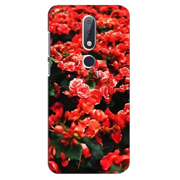 Чохол з принтом «Квіти червоні» для Nokia 6.1 Plus Чохол з принтом «Квіти червоні» для Nokia 6.1 Plus