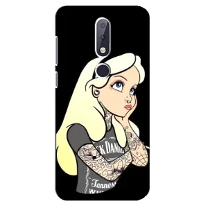 Чохол з друком для Nokia 6.1 Plus - (Мода) (AlphaPrint) (Дівчина в тату)