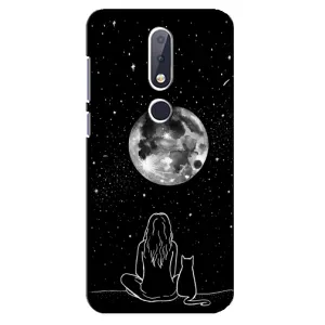 Чохол з малюнком кіт на Nokia 6.1 Plus (Дівчина з котом)