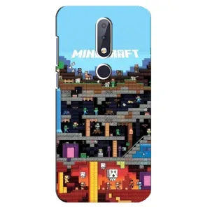 Чохол Майнкрафт на Nokia 6.1 Plus (AlphaPrint) Minecraft (фон Minecraft)