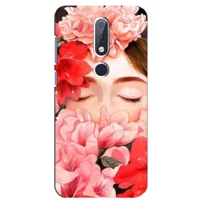 Чехлы (ART) Цветы на Nokia 6.1 Plus (VPrint) (Очі в квітах)