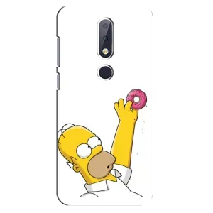 Чjхол з Сімпсонами для Nokia 6.1 Plus (VPrint) (Гомер з пончиком)