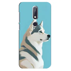 Чохол з Хаскі Nokia 6.1 Plus - (AlphaPrint) (Хаскі арт)