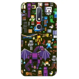 Чохол Майнкрафт на Nokia 6.1 Plus (AlphaPrint) Minecraft (Колаж Майнкрафт)