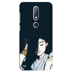 Чохол з друком для Nokia 6.1 Plus - (Мода) (AlphaPrint) (Гарна дівчина)