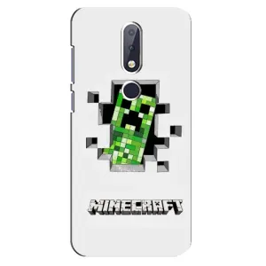 Чохол Майнкрафт на Nokia 6.1 Plus (AlphaPrint) Minecraft (кріпер Майнкрафт)