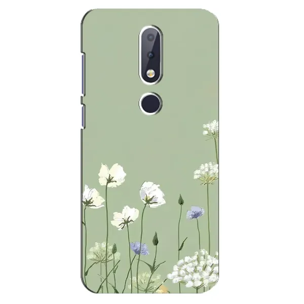 Чохол з принтом «Квіти на зеленому» для Nokia 6.1 Plus