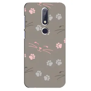 Чохол з малюнком кіт на Nokia 6.1 Plus (Лапи і вуса)