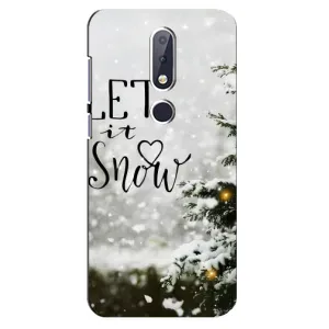 Новорічні, Святкові Чохли для Nokia 6.1 Plus - 2024 год (Let it snow)