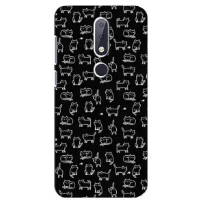 Чохол з принтом для Nokia 6.1 Plus (AlphaPrint) Модні коти (Маленькі котики)