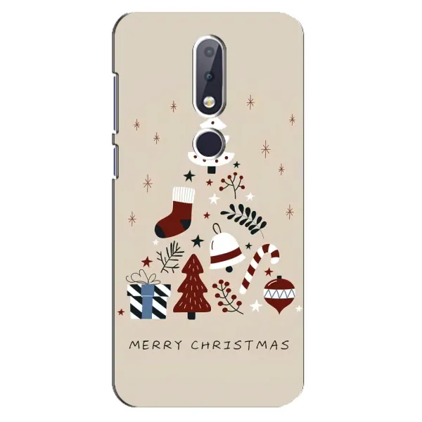 Чехол с принтом «Merry Christmas» для Nokia 6.1 Plus
