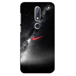 Чохол для Nokia 6.1 Plus - з принтом Найк (AlphaPrint) (Найк червоний)