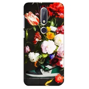 Бренднові Чохли для Nokia 6.1 Plus - (PREMIUMPrint) (Nike цветы)