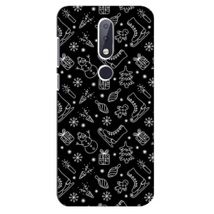 Новорічні, Святкові Чохли для Nokia 6.1 Plus - 2024 год (Новорічний фон)