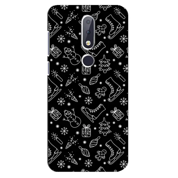 Чехол с принтом «Новогодний фон» для Nokia 6.1 Plus