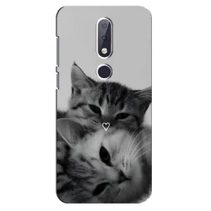 Чохол з малюнком кіт на Nokia 6.1 Plus (Пара котів)