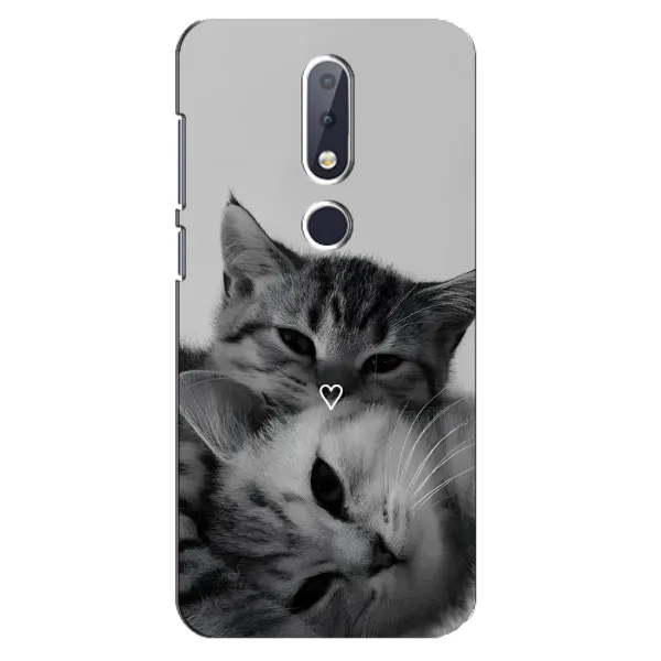 Чохол з принтом «Пара котів» для Nokia 6.1 Plus