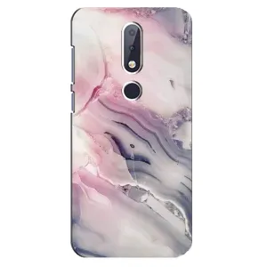 Мраморний чехол на Nokia 6.1 Plus (VPrint) (Пурпурний Мрамор)