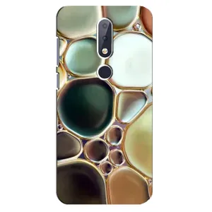 Мраморний чехол на Nokia 6.1 Plus (VPrint) (Радужний Мрамор)