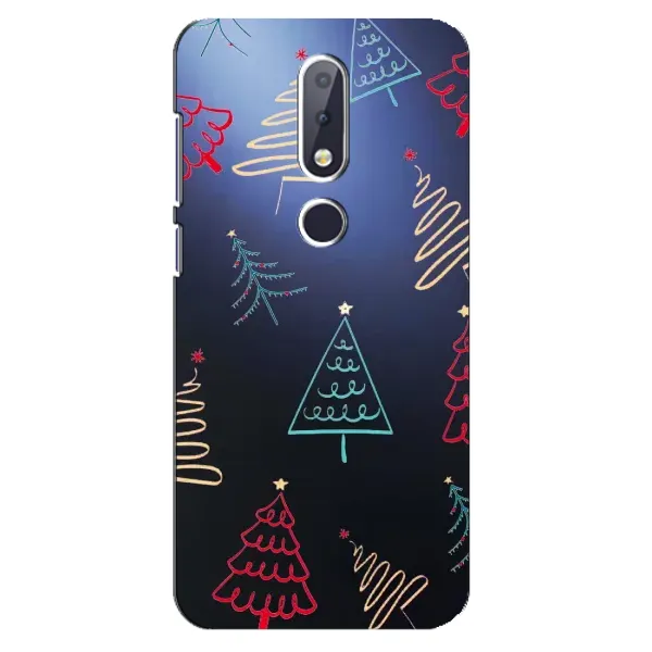 Чохол з принтом «Різдвяні ялинки» для Nokia 6.1 Plus