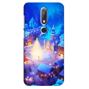 Різдвяні Чохли для Nokia 6.1 Plus (VPrint) (Різдвяне місто)