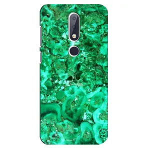 Мраморний чехол на Nokia 6.1 Plus (VPrint) (Салатовий Мрамор)