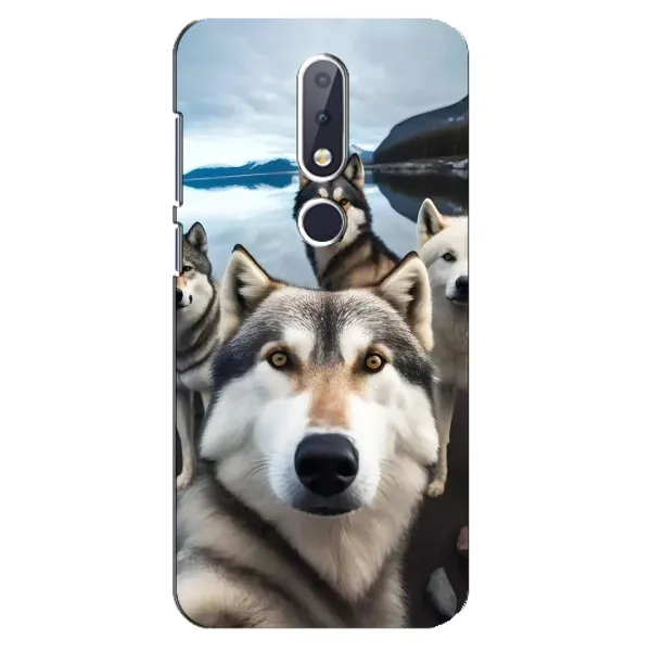Чохол з принтом «Селфі Хаскі» для Nokia 6.1 Plus Чохол з принтом «Селфі Хаскі» для Nokia 6.1 Plus