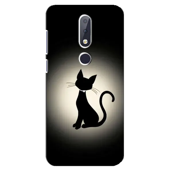 Чохол з принтом «Силует котика» для Nokia 6.1 Plus