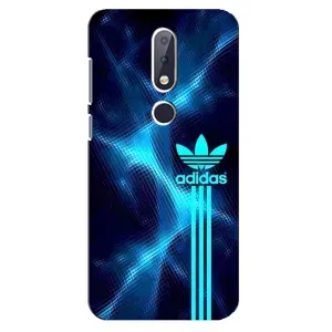 Чохли Адидас для Nokia 6.1 Plus (AlphaPrint) (Синій Адідас)